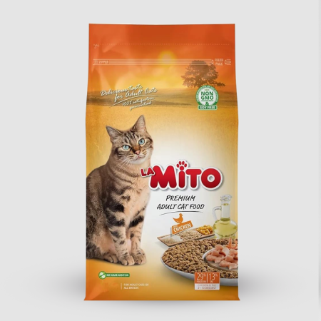 mito complete dry food with chicken for adult cats 1kg