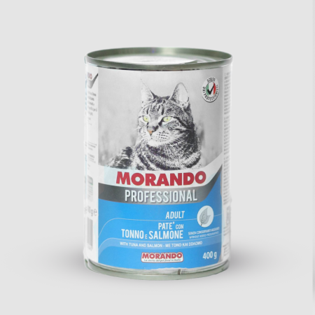 morando professional wet food with tuna & salmon for adult cats 400gr
