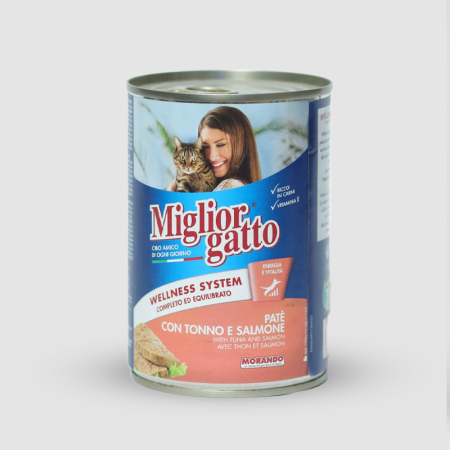 miglior gatto wet cat food with tuna & salmon 400gr