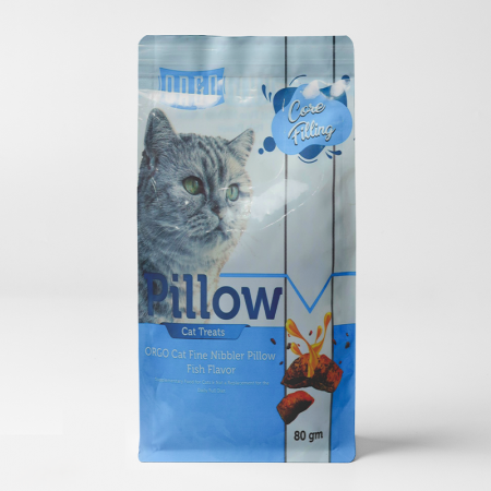 orgo pillow cat treats fish flavor 80gr