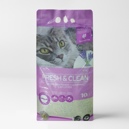 fresh & clean bentonite ultra clumping cat litter lavender scent 10L