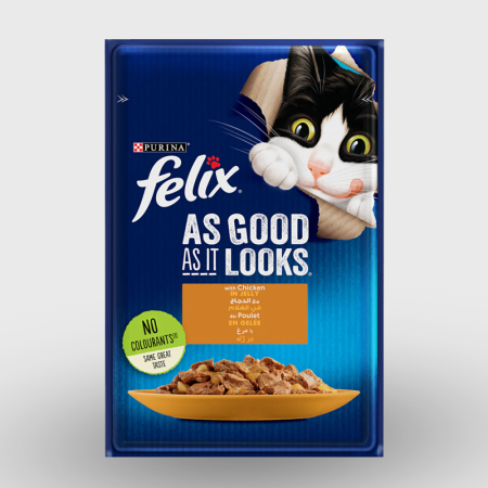 purina felix as good as it looks wet food with chiken in jelly for adult cat