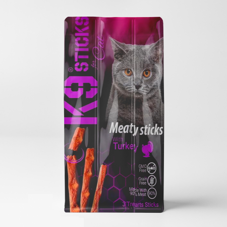 k9 meaty sticks cat treats with turkey 3per pack