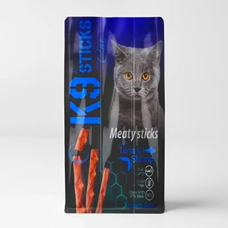 k9 meaty sticks cat treats with tuna & shrimp 3per pack