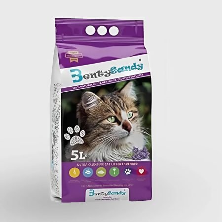 benty sandy white bentonite ultra clumping cat litter lavender scent 5L