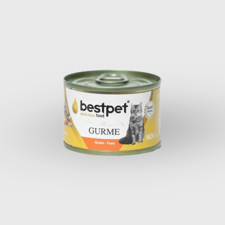 bestpet gurme wet food chunks with salmon in jelly for adult cats 100gr
