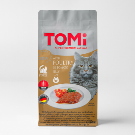 Tomi wet food with poultry in tomato jelly 100gr