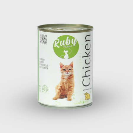 ruby wet cat food with chicken 400gr