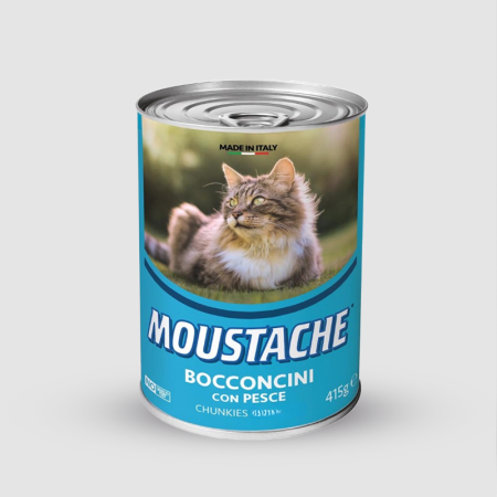 moustache wet cat food chunks with tuna 415gr