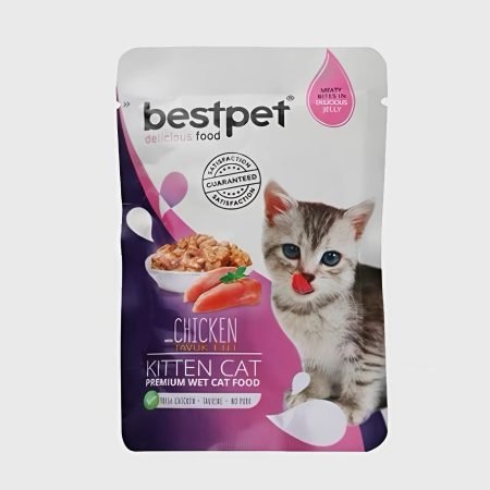 bestpet delicious wet food chicken in jelly for kittens 85gr