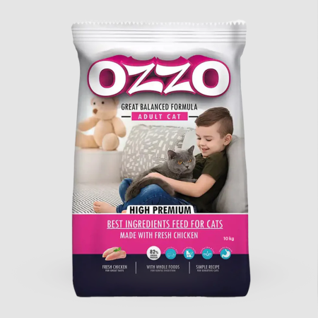 ozzo dry food with chicken for sensitive adult cats 10kg