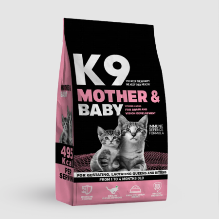 k9 dry food with vitamins for Mother & Baby cats (1-4 Months) 2kg