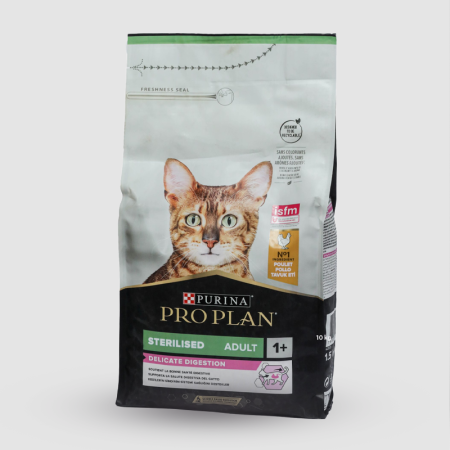 purina pro plan delicate digestion dry food with chicken for sterilized adult cats (1+ years) 1,5kg