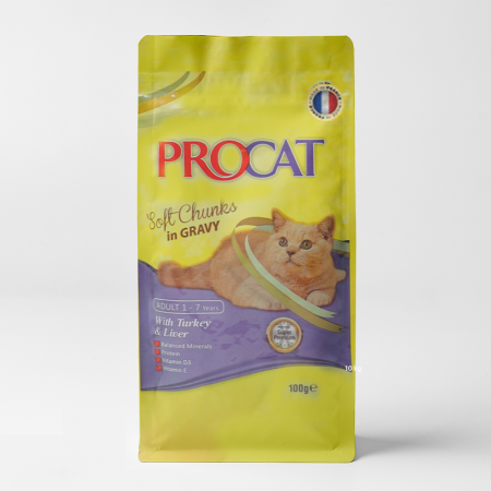 Procat With Turkey & Liver In Gravy for adult cats (1-7 Years) 100 g.