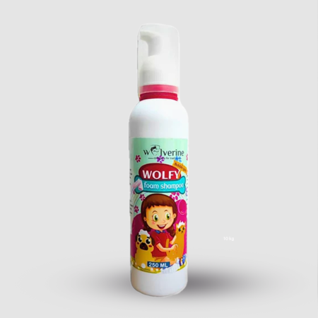 wolverine wolfy pet foam shampoo bubblegum scent 250ml