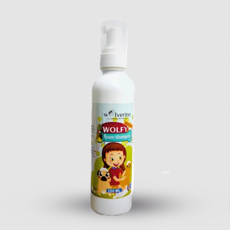 wolverine wolfy pet foam shampoo pineapple scent 250ml