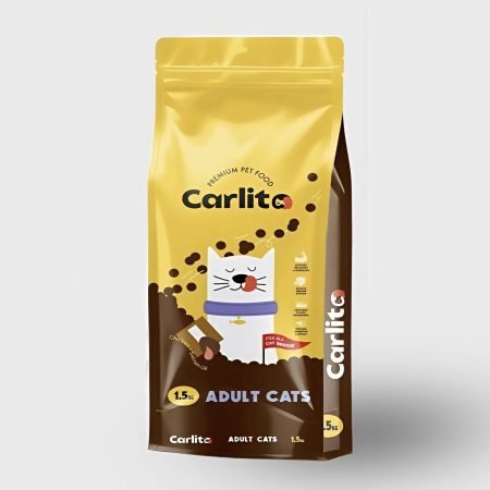 Carlito dry food with chicken & salmon oil for adult cats 1,5kg