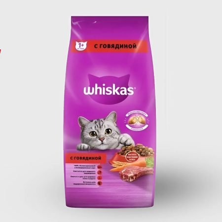 Whiskas crispy pillows dry food with beef for adult cats (1+ Years) 350gr