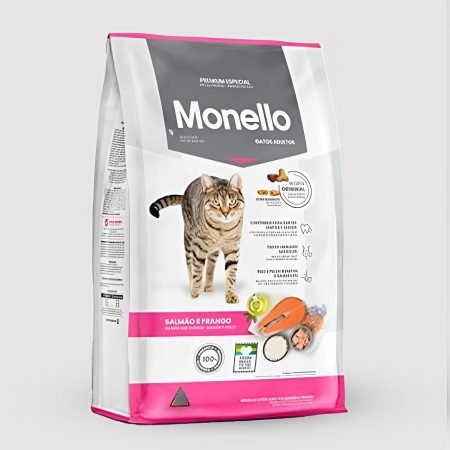 monello dry food with salmon & chicken for adult cats 1kg