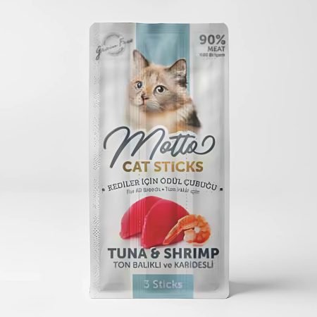 motto stick treats with tuna & shrimp for adult cats 3*5gr