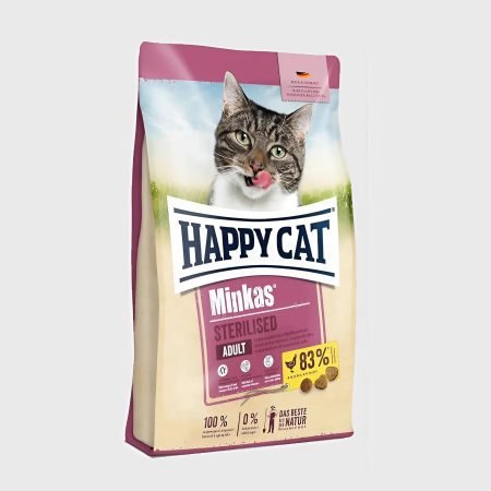 happy cat minkas dry food with poultry for sterilized cats 1,5kg