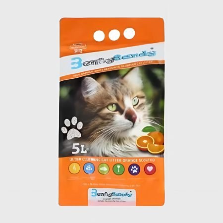 benty sandy white bentonite ultra clumping cat litter orange scent 5L
