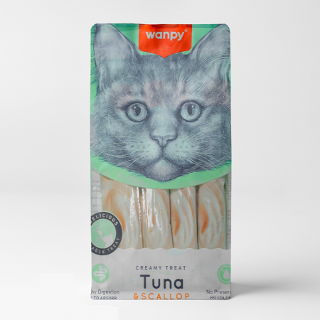 Wanpy Creamy Treats with Tuna and Scallop Flavor