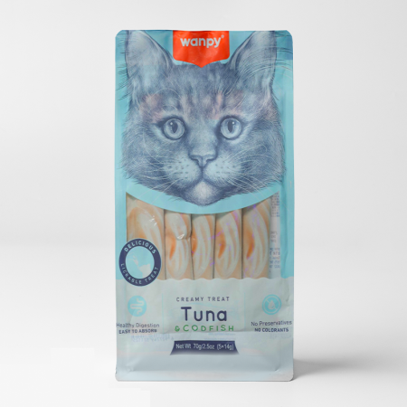 Wanpy Creamy Treats with Tuna and Codfish Flavor, 60g