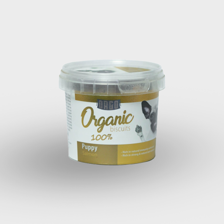 Organic Puppy Biscuits – Salmon& Rice Flavor