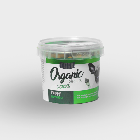 Organic Puppy Biscuits – Liver& Rice Flavor
