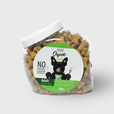 DAGO Organic Dog Biscuits - Treats With Liver& Rice (500g)