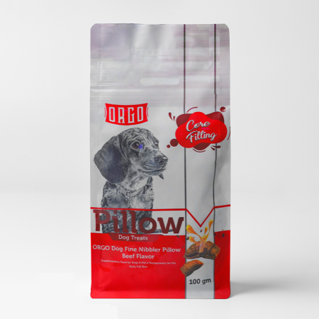 Orgo Pillow Dog Treats with Beef Flavor, 100gm