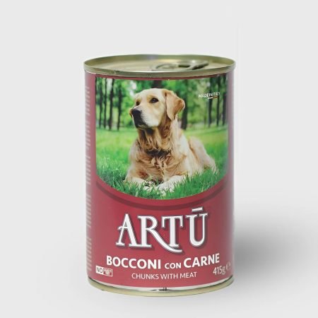 ARTÙ Bocconi con Carne - Premium Wet Dog Food (415g)