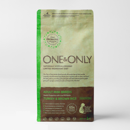 One & Only Adult Mini Breeds Turkey & Brown Rice