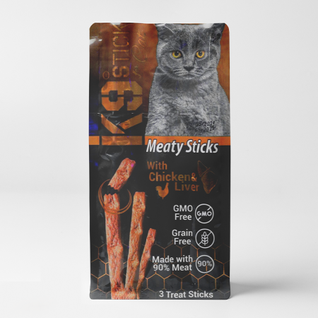 K9 Meaty Sticks for Cats – Chicken & Liver (3 Treat Sticks)
