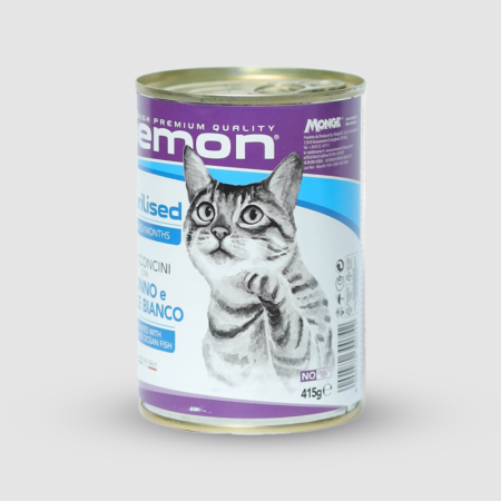 Gemon Sterilised Cat Food – Tuna & White Fish (415g)
