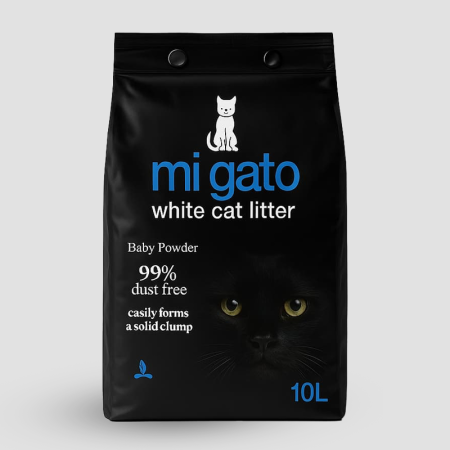 Mi Gato White Cat Litter with Baby Powder Scent - 10L