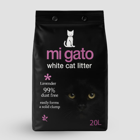 Mi Gato White Cat Litter with Lavender Scent - 20L