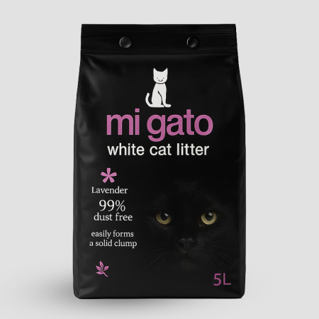 Mi Gato White Cat Litter with Lavender Scent - 5L