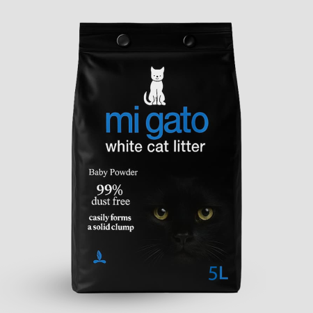 Mi Gato White Cat Litter with Baby Powder Scent - 5L